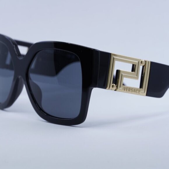 Versace VE4402 GB1/87 Sunglasses Black Square Frame, Dark Grey Lenses - Picture 9 of 12